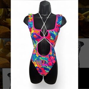 Tropical Floral One Piece Swimsuit